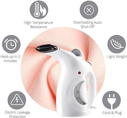 Portable Garment & Facial Steamer – Fast Heat-Up (Multicolour)